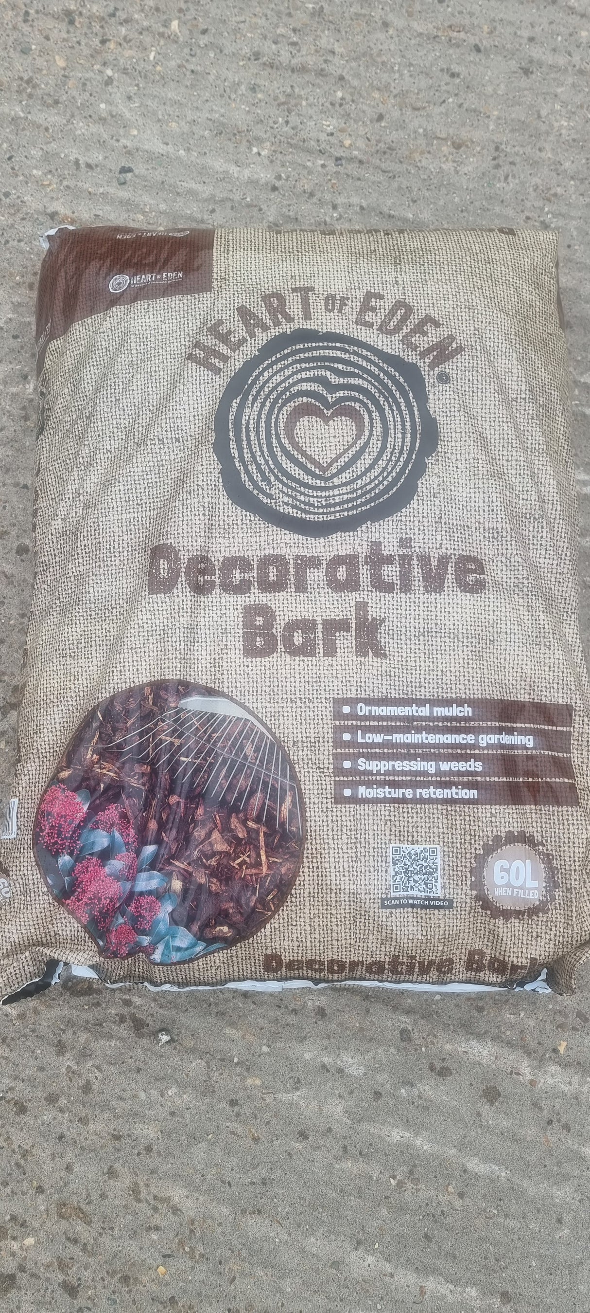 Heart of Eden Decorative Bark- 60lt Handy Bags
